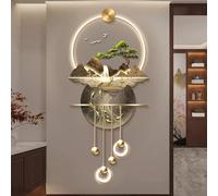 BLCKTIGR Decorazione murale LED 3D di Lusso - Arte da Parete con Paesaggio Montano e Cervo e Illuminazione LED - Applique Minimalista Decorativa(A,60 * 136cm/23.62 * 53.54in)