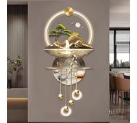 BLCKTIGR Decorazione murale LED 3D di Lusso - Arte da Parete con Paesaggio Montano e Cervo e Illuminazione LED - Applique Minimalista Decorativa(B,70 * 156cm/27.56 * 61.42in)