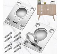 Ble 2 Pezzi Maniglia per Barche in Acciaio Inox, Boccaporti per Barca a Filo, Maniglia for Boccaporto for Barche Manigli, con 8 Viti, per Marina, Yacht, Gavone