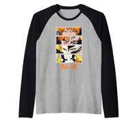 Bleach Ichigo Mask Evolution Anime Eyes with Kanji Maglia con Maniche Raglan