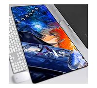 bleach Kurosaki Ichigo Tappetino Mouse Gaming, Grande Anime Mouse Pad XXL 900x400mm Confortevole, Lavabile, 3mm Antiscivolo Tappetino Scrivania Supporto per Ufficio Computer, Adatto per computer e PC, H