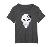 Bleach Maschera Vuota Maglietta, Donna Plus-Size, Grigio Scuro, 5X