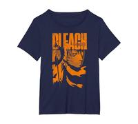 Bleach: Thousand Year Blood War Orange Ichigo Pose Anime Maglietta, Donna Plus-Size, Navy, 1X