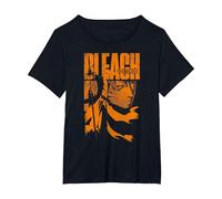 Bleach: Thousand Year Blood War Orange Ichigo Pose Anime Maglietta, Donna Plus-Size, Nero, 1X