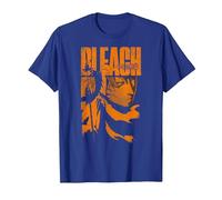 Bleach: Thousand Year Blood War Orange Ichigo Pose Anime Maglietta, Uomo, Blu Reale, XL