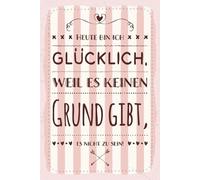 Blechschild 18x12 cm Heute bin ich glücklich
