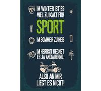 Blechschild 18x12 cm Im Winter ist es zu kalt für Sport im Sommer