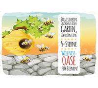 Blechschild 18x12 cm kein Garten 5 Sterne Wellness Oase für Bienen