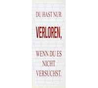 Blechschild 27x10 cm Du hast nur verloren, wenn du es nicht versuchst