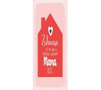 Blechschild 27x10 cm Zuhause ist da wo Mama ist