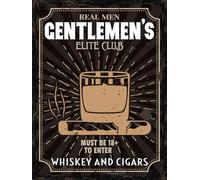 Blechschild 30x40 cm Real men gentlemen´s elite club Deko Schild
