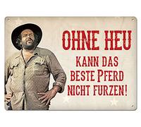 Blechwarenfabrik Braunschweig Bud Spencer 302/B003 - Cartolina senza fieno, in lamiera multicolore, dimensioni: 10,5 x 14,8 cm, colore: Multicolore