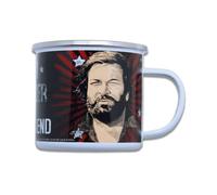 Blechwarenfabrik Braunschweig Bud Spencer The Legend EBB03, tazza smaltata, multicolore, 0,5 l, dimensioni: 9 cm x 9 cm, 1 pezzo (confezione da 1)