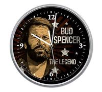 Blechwarenfabrik Braunschweig Bud Spencer The Legend WCB01 - Orologio da parete in latta e vetro, multicolore, dimensioni: 30 x 30 x 4 cm