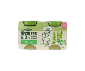 Blédina I Raccolti BIO Piccoli Piselli Da 4/6 Mesi 2x130g - Omogeneizzato Verdure
