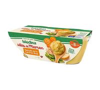 BLEDINA Idées de Maman Haricots Verts Carottes Veau a la Crema, 2 x 200 g