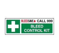 Bleedsave Bleed Control Kit - Call 999 - Segnale di sicurezza in plastica rigida, 300 x 100 mm, 1 mm