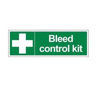 Bleedsave Kit di controllo dello spurgo - Paesaggio 450 x 150 mm - Cartello di sicurezza autoadesivo in vinile
