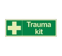 Bleedsave Trauma Kit - Paesaggio 300 x 100 mm - Glow In The Dark autoadesivo vinile cartello di sicurezza