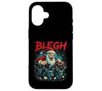 Blegh Sleigher Claus Metal Blegh Krampus Natale Custodia per iPhone 16