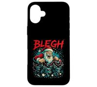 Blegh Sleigher Claus Metal Blegh Krampus Natale Custodia per iPhone 16 Plus