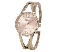 Blekon Collections - Elegante orologio analogico al quarzo da donna, cassa da 33 mm, design casual con polsino in metallo, regolabile per polsi da 7 a 8 pollici, Oro rosa., Small, elegante, casual