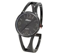Blekon Collections - Elegante orologio analogico al quarzo da donna, cassa da 33 mm, design casual con polsino in metallo, regolabile per polsi da 7 a 8 pollici, nero, Small, elegante, casual