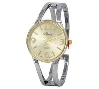 Blekon Collections - Elegante orologio analogico al quarzo da donna, cassa da 33 mm, design casual con polsino in metallo, regolabile per polsi da 7 a 8 pollici, Bicolore