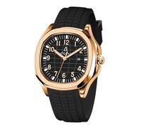 Blekon Collections Orologio al quarzo da uomo, 44 mm, comodo cinturino in silicone, lancette e numeri luminosi, display della data di facile lettura, elegante quadrante rotondo, perfetto per l'uso