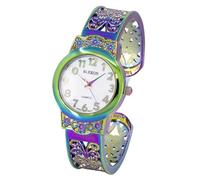 Blekon Collections - Orologio da donna al quarzo giapponese, cassa 28 mm, design elegante, Iridescente.