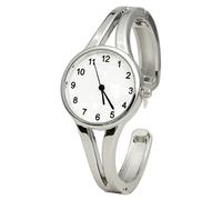 Blekon Collections - Orologio da donna con cinturino semi-bracciale, 28 mm, colore: lucido, Argento