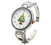 Blekon Collections - Orologio da polso da donna, 36 mm, con quadrante a tema natalizio, Albero, Medium, Casual, Classico, Elegante, Donna, Unico