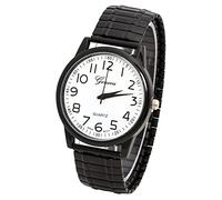Blekon Collections - Orologio da polso unisex, con quadrante grande, facile da leggere, 40 mm, movimento al quarzo giapponese Large nero