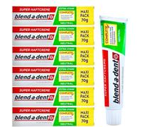 blend-a-dent Crema adesiva super forte, Colla per Dentiera, neutra, 6 × 70 g, senza sapore per protesi a lungo termine, tenuta sicura per protesi dentarie, delicata e affidabile per utenti sensibili