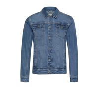 Blend Giacca di Jeans 105820vtpe22 Taglio Dritto Effetto Sbiadito Denim Middle Blue XXL
