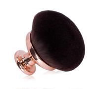 Blend & Blur - Pennello da trucco extra large per autoabbronzante, trucco gambe e applicatore abbronzante, pennello kabuki con testa rotonda larga 90 mm, per applicazione con borsa con coulisse (oro