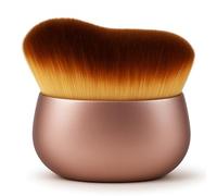 Blend & Blur - Pennello Kabuki autoabbronzante extra large per trucco corpo ad arco e pennello Kabuki - Setole vegane ultra dense per fondotinta senza striature, bronzer, mousse, liquido, cipria