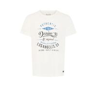 BLEND Doppler Magliette T-Shirt A Maniche Corte con Stampa da Uomo con Girocollo Taschino in Cotone 100%, Taglia:L, Colore:Offwhite (70005)