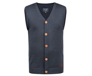 BLEND Lennardo Pull Senza Maniche Cardigan Gilè da Uomo con Collo A V, Taglia:L, Colore:Navy (70230)