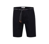 b BLEND Mennok - Bermuda da uomo in lino, con cintura, Nero (70155), S