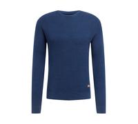 BLEND Pullover 'Codford' petrolio / bianco Uomo BLEND L petrolio / bianco