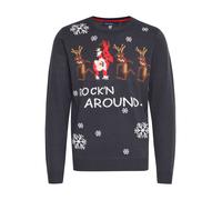 BLEND Pullover 'Rudolph' blu / colori misti Uomo BLEND XL blu / colori misti