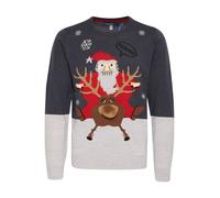 BLEND Pullover 'Rudolph' blu scuro / grigio / rosso / bianco Uomo BLEND M blu scuro / grigio / rosso / bianco