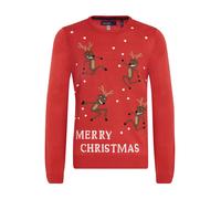 BLEND Pullover 'Rudolph' marrone / rosso / bianco Uomo BLEND XL marrone / rosso / bianco