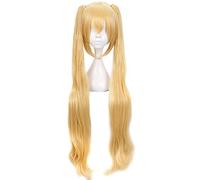 Blend S Kaho Hinata Bionda Parrucca Cosplay sintetica Costume Onda naturale Doppia coda di cavallo Parrucche + Cappellino parrucca Taglia unica come da foto