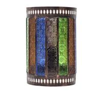 blendend Applique artigianale marrone/colori 25x16d con portalampada E27, ideale per decorare e dare luce negli spazi interni.