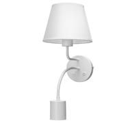 Blendend Applique metallico bianco E27 senza sorgente luminosa, ideale per illuminazione decorativa in interni ed esterni.