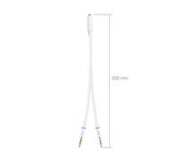 Blendend Cavo adattatore audio con connettore femmina da 3,5 mm a 4 poli a due connettori maschio da 3,5 mm a 3 poli, colore bianco, ideale per dividere i segnali audio.