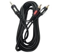 Blendend Cavo audio da 3,5 mm maschio a 2 RCA maschio, lunghezza 3 metri, colore nero, ideale per collegare dispositivi mobili a sistemi audio stereo.
