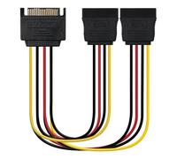 Blendend Cavo di alimentazione SATA, 20 cm, con connettore SATA/M e 2xSATA/H, ideale per collegare dispositivi di archiviazione.